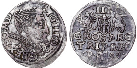 Poland – Sigismund III Vasa Groschen (Trojak) 1598 L