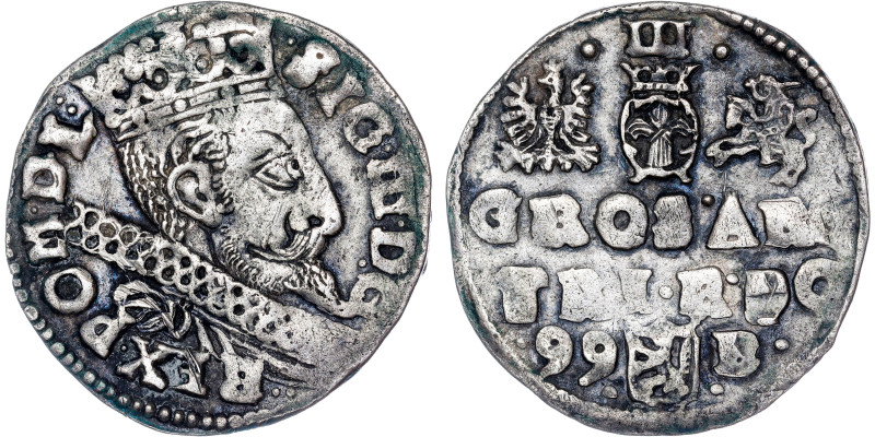 Zygmunt III Waza Groschen (Trojak) 1599 Bydgoszcz

Sigismund III Vasa, 3 grosc...