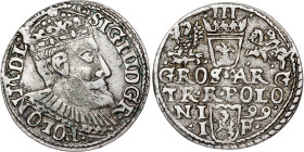 Poland – Sigismund III Vasa Groschen (Trojak) 1599 Olkusz