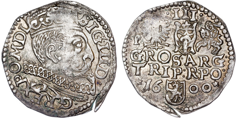 Zygmunt III Waza Groschen (Trojak) 1600 Lublin

Sigismund III Vasa, 3 groschen...