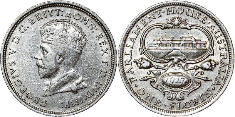 Australia, George V (1910-1936), 'Opening of Canberra House' Florin, 1927

KM ...