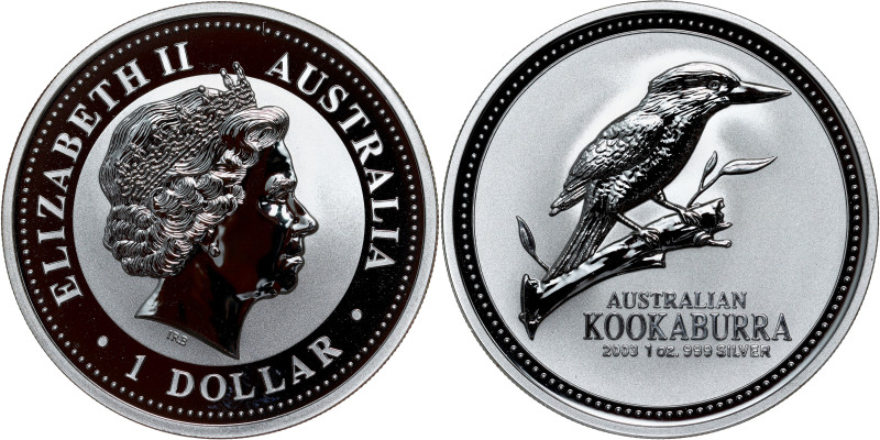 Australia – Elizabeth II 

Kookaburra 1 Dollar 2003 Proof

KM 1761

UNC/FD...