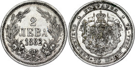 Bulgaria – Alexander I, 2 Leva 1882