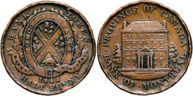 Canada – Bank of Montreal Half Penny Token 1844