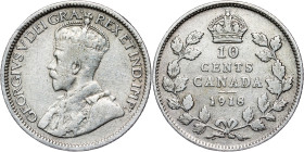 Canada – George V, 10 Cents 1918
