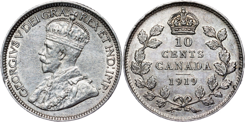 George V, 10 Cents 1919

About UNC, nice toning, mint luster

aUNC