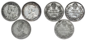 Canada – George V, 10 Cents 1932, 34 and 36