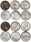 Canada – Elizabeth II, Silver 25 Cents LOT – 6pcs