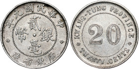 China - Kwang-Tung Province, 20 Cents