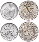 Czechoslovakia – 50, 100 Korun – 2 pcs