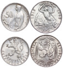 Czechoslovakia – 50, 100 Korun – 2 pcs