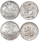 Czechoslovakia – 10, 100 Korun – 2 pcs