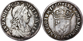 France - LOUIS XIV "THE SUN KING" 1/12 ECU 1660 B