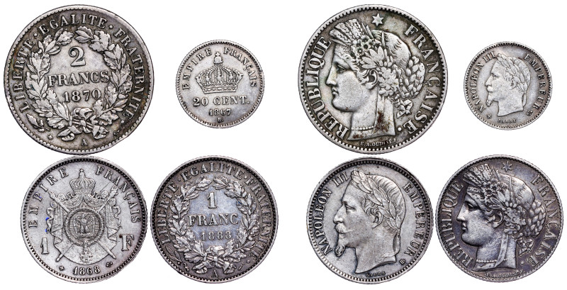 France – Silver LOT – 4pcs

EF

EF