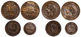 France – Copper LOT – 4pcs