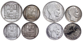 France – Silver LOT – 4pcs