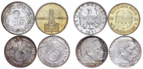 Germany - 2 Reichsmark LOT – 4 db