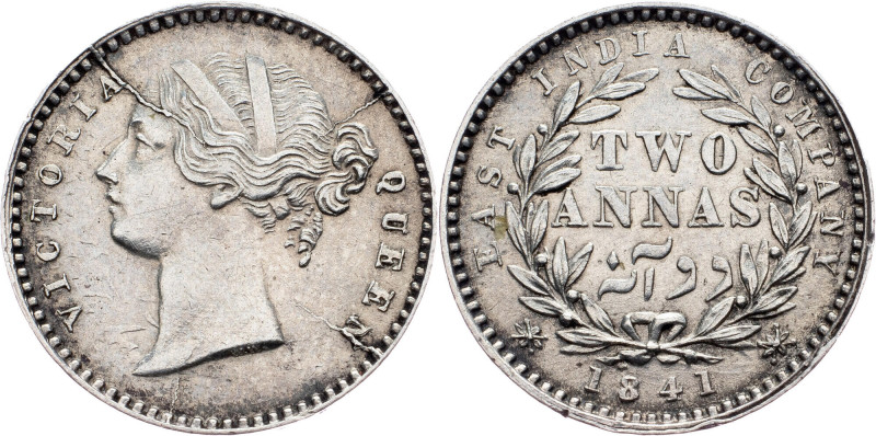 AR Two Annas 1841 

KM 459.

EF/VZ, cracked die

EF
