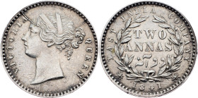 Great Brittain - British India, Victoria – 2 Annas 1841