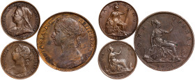 Great Brittain – Victoria Copper LOT – 3 pcs