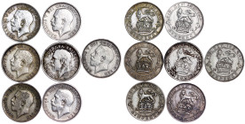 Great Brittain – Georg V. Silver 6 Pence LOT – 7 pcs