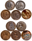 Great Brittain – Georg V. Penny LOT – 5 pcs