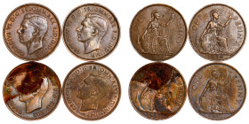 Great Brittain – Georg VI. Penny LOT – 4 pcs