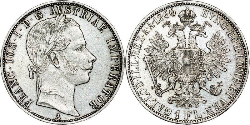 Franz Joseph I. (1848-1916) Gulden 1860 A Wien
Florin 1860 Vienna

Good EF
...