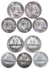 Vittorio Emanuele – Silver LOT – 5 pcs