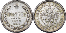 Russia - Alexander II., 1855-1881. ½ Rouble 1877