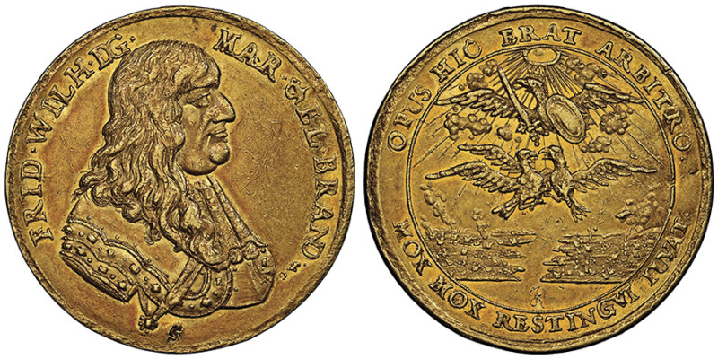 Brandenburg-Preussen
Friedrich Wilhelm, 1640-1688
Médaille d'or pour 5 ducats, S...