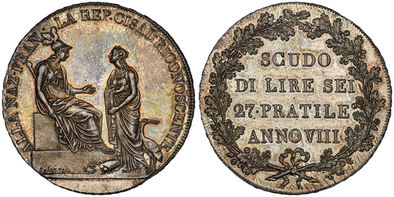 MILANO
République Cisalpine 1800-1802
Scudo da 6 lire, Milan, Anno VIII (1800), ...