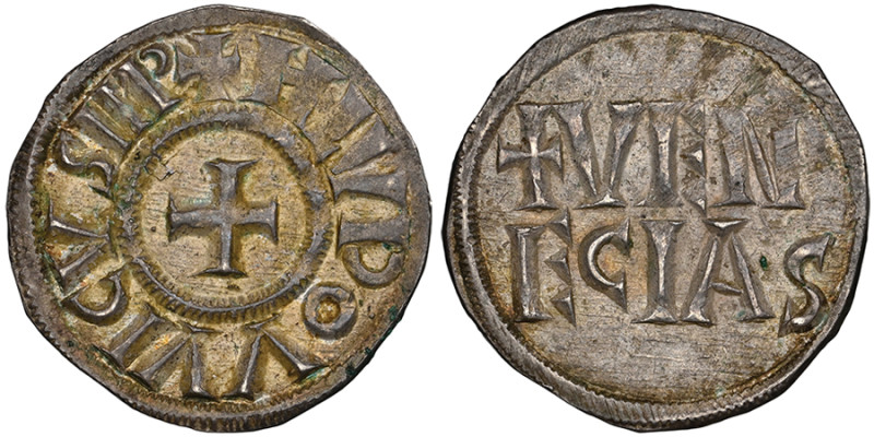 Venezia
Ludovico I il Pio imperatore, 814-840
Denaro, ND, AG 1.63 g.
Avers : + H...