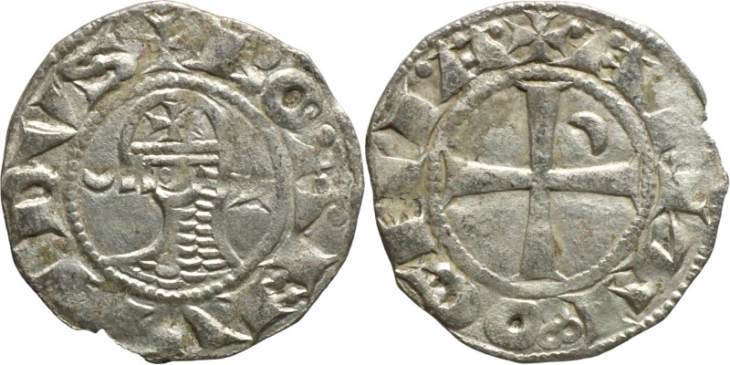 Principality of Antioch. Bohemond III (1163-1201) Denier. Antioch. Obverse: BOAИ...