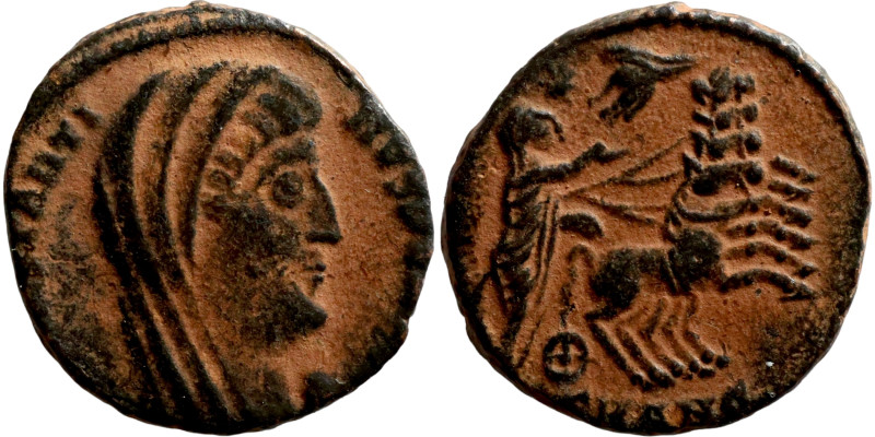 Divus Constantinus I, died 337. Follis

13mm 1,48g

Artificial sand patina