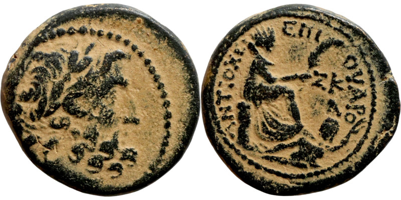 SYRIA. Antioch. Pseudo-autonomous (time of Augustus, year 27 – 5/4 BC). AE bronz...