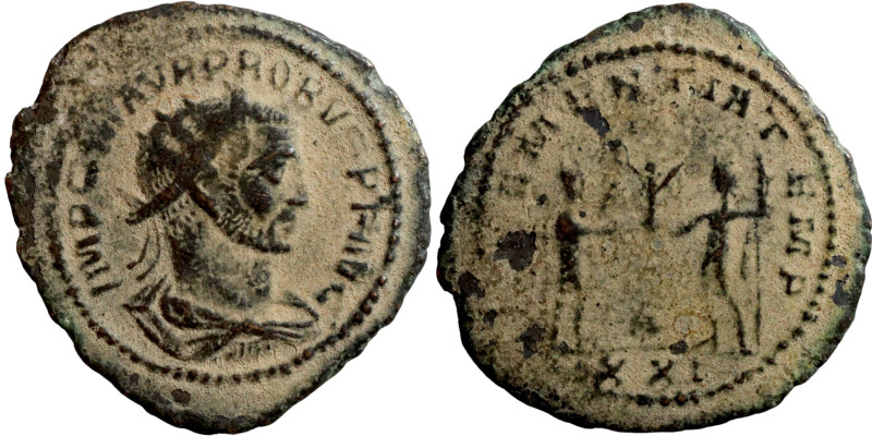 Probus. (276-282 AD). Æ Antoninian. Antioch. Obv: IMP C M AVR PROBVS AVG. radiat...