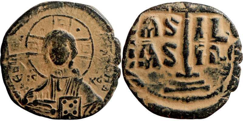 Anonymous Follis attributed to Romanus III (1028-1034) Obverse: +ЄMMA-NOVH. Nimb...