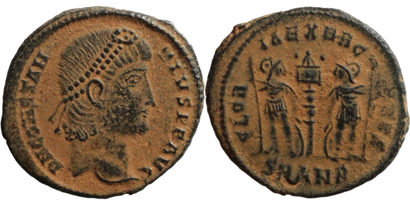 Constantine II, as Caesar (AD 317-337). Æ Follis. Obv: CONSTANTINVS MAX AVG. lau...