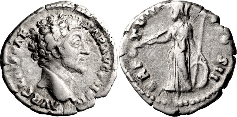 Marcus Aurelius as Caesar. Denarius; Marcus Aurelius as Caesar; 139-161 AD, Rome...