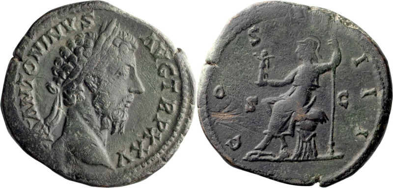Marcus Aurelius. Sestertius; Marcus Aurelius; 161-180 AD, Rome, 171 AD, Sesterti...