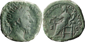 Marcus Aurelius. Dupondius; Marcus Aurelius; 161-180 AD, Rome, Early 169 AD, Dupondius, 8.84g. BM-1348. Obv: [M ANTONI]NVS AVG A - RM [PARTH MA]X Head...