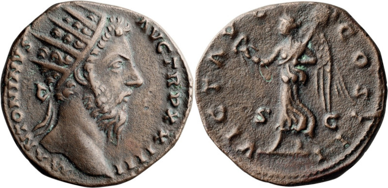 Marcus Aurelius. Dupondius; Marcus Aurelius; 161-180 AD, Rome, 170 AD, Dupondius...