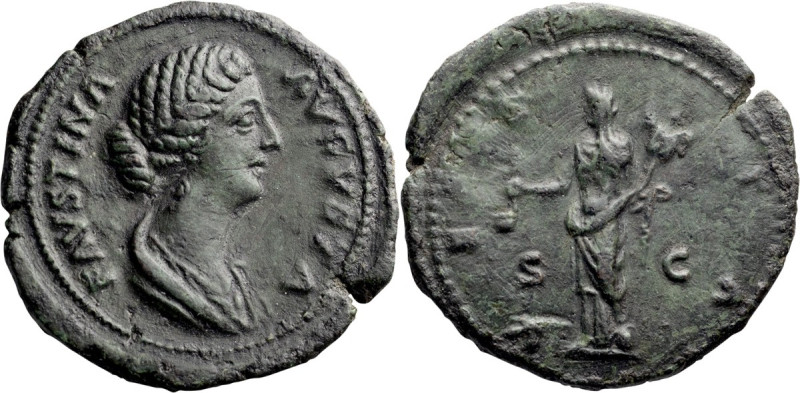 Faustina II. 40-as; Faustina II; Rome, As, 11.92g. BM-1004. Obv: FAVSTINA - AVGV...