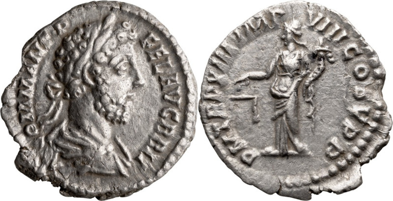 Commodus. Denarius; Commodus; 177-192 AD, Rome, 188 AD, Denarius, 3.22g. Bust va...