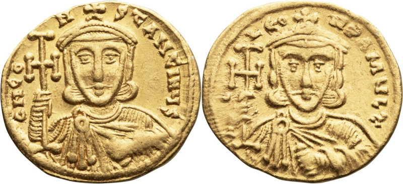 Constantine V. Solidus; Constantine V; 741-775 AD. Constantinople, c. 741-51 AD,...