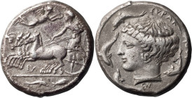 Sicily, Syracuse Signed by Eumenos. Tetradrachm; Sicily, Syracuse Signed by Eumenos; c. 415-405 BC, Tetradrachm, 16.91g. Tudeer-31, SNG ANS-262 (same ...