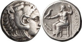 Macedonia, Alexander III The Great, 336-323 BC. Tetradrachm; Macedonia, Alexander III The Great, 336-323 BC; Lifetime issue, struck in Amphipolis c. 3...