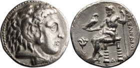 Ptolemaic, Ptolemy I. Tetradrachm; Ptolemaic, Ptolemy I; 323-321 BC, Memphis Mint. Tetradrachm, 16.74g. Price-3971, Lorber-20. Obv: Head of Herakles t...