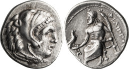 Macedonia, Philip III, 323-317 BC. Drachm; Macedonia, Philip III, 323-317 BC; Sardes, Drachm, 4.23g. Obv: Head of Herakles r. wearing lionskin headdre...